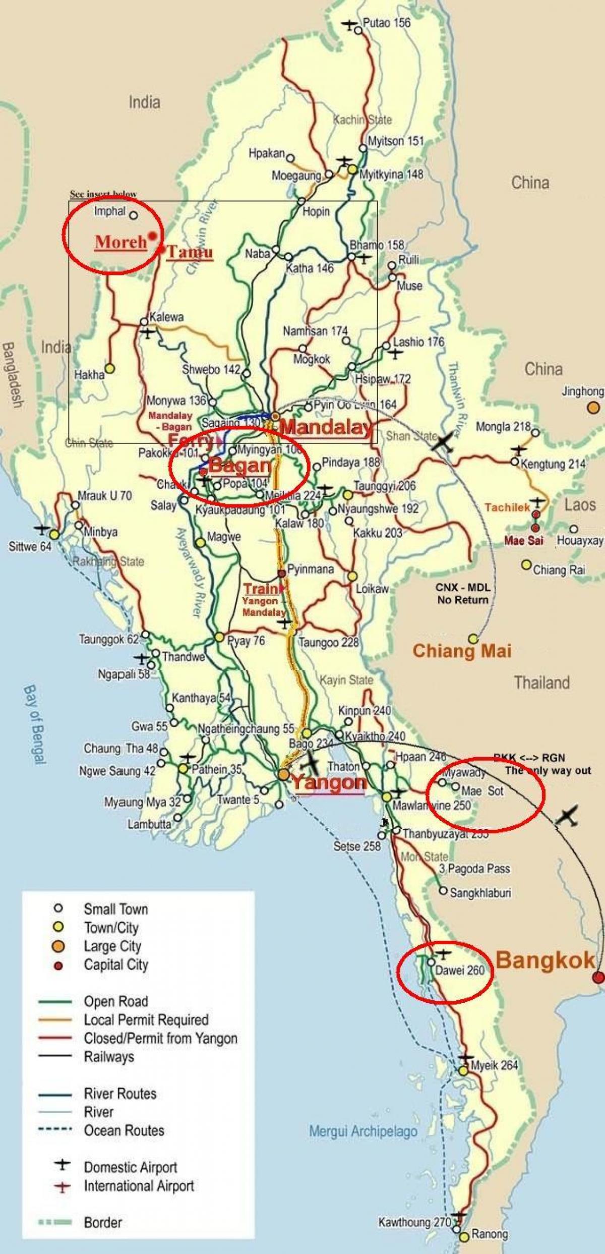 karta över bangkok motorväg