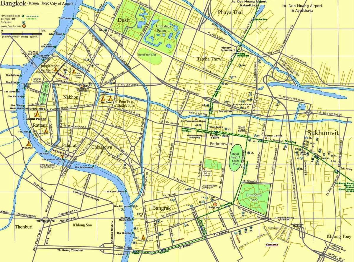 karta över bangkok road