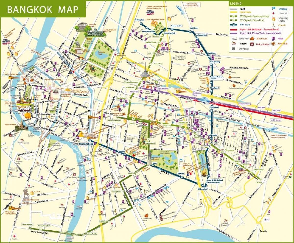 karta över bangkok street