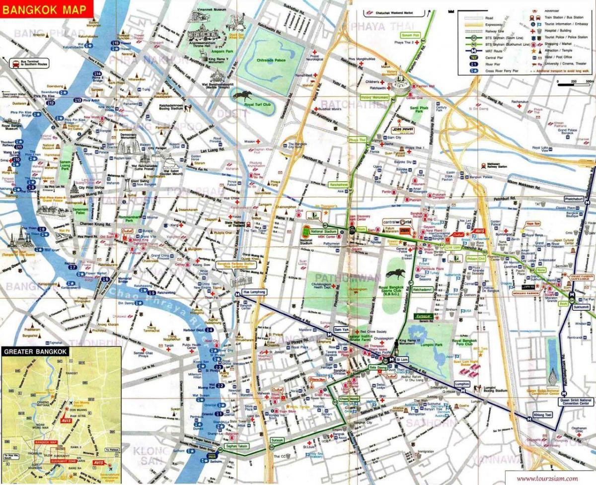 karta av mbk i bangkok