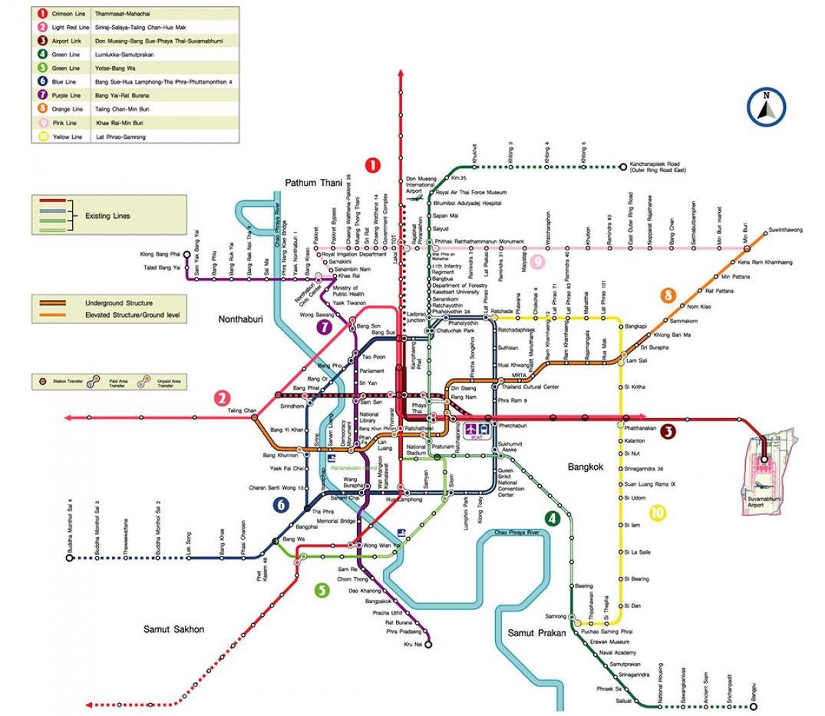 bangkok metro station karta