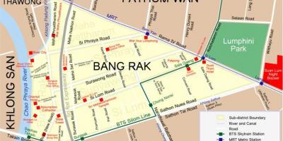 Karta över bangkok red light district