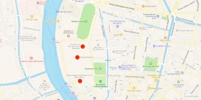 Karta över tempel i bangkok