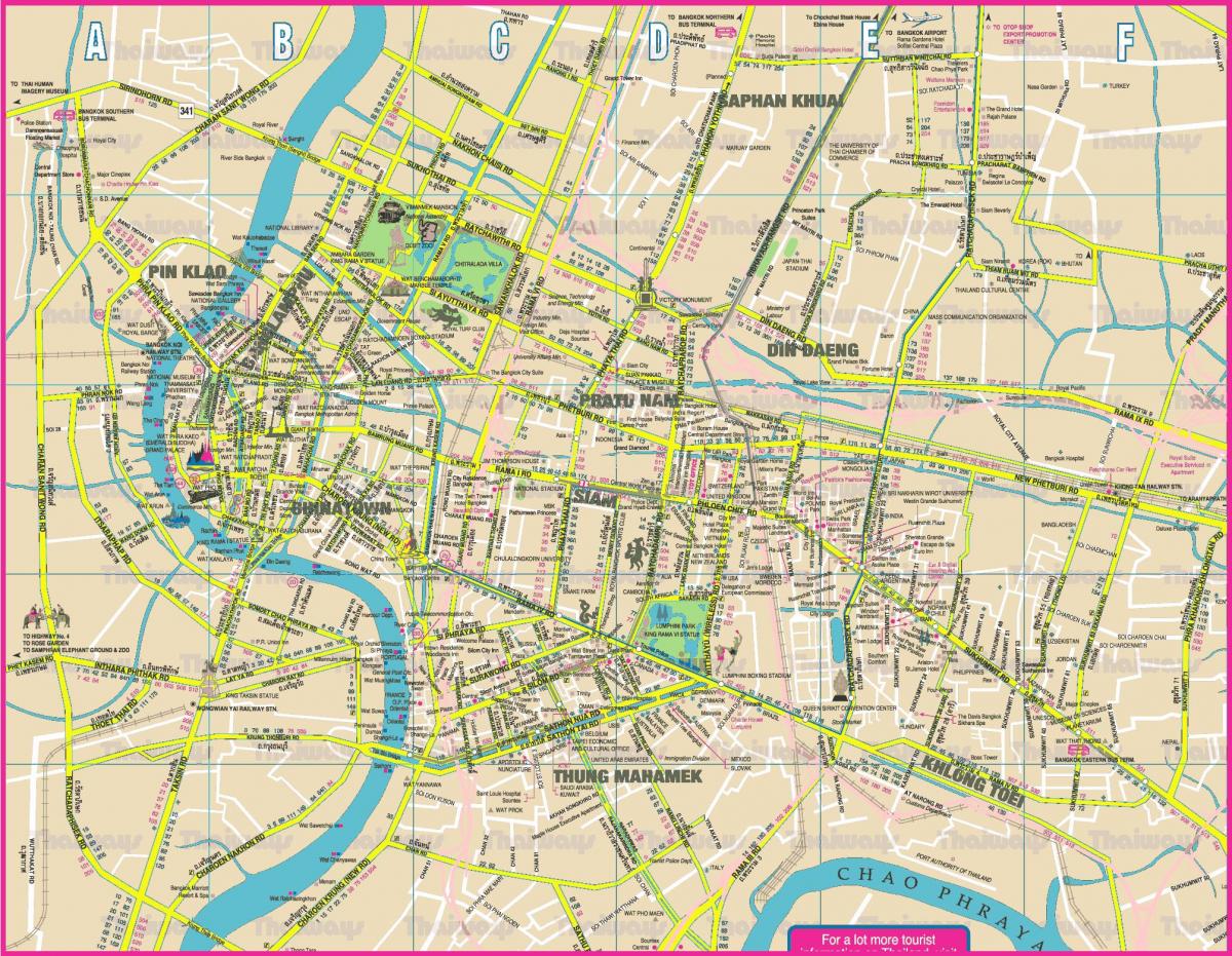 karta över staden bangkok