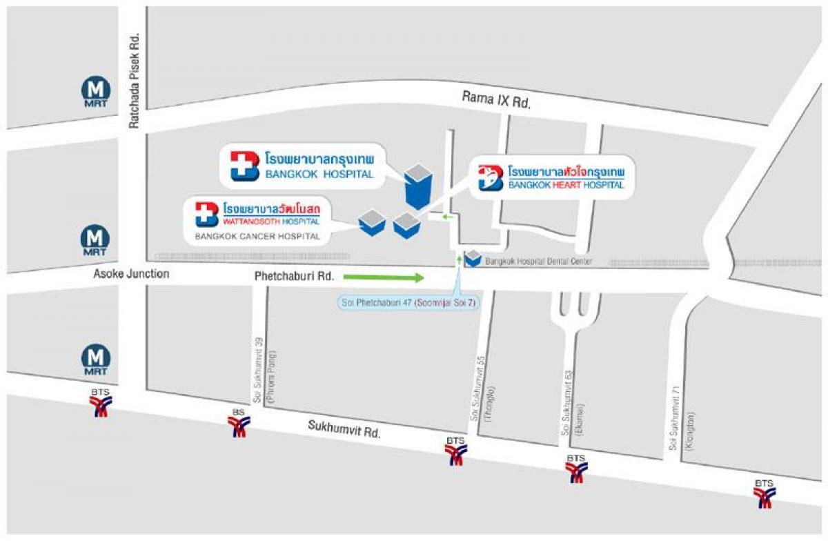 karta över bangkok hospital