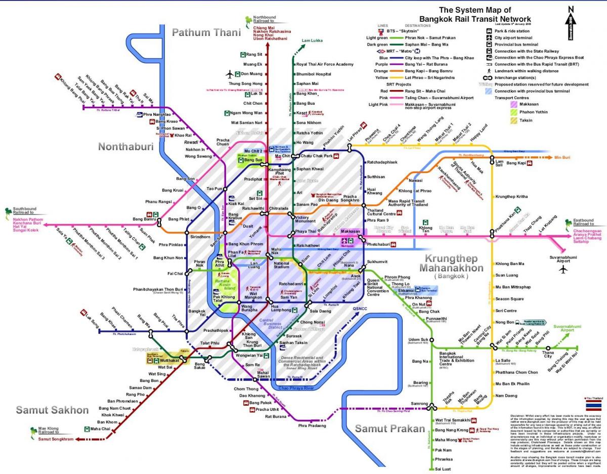 bangkok train linje karta