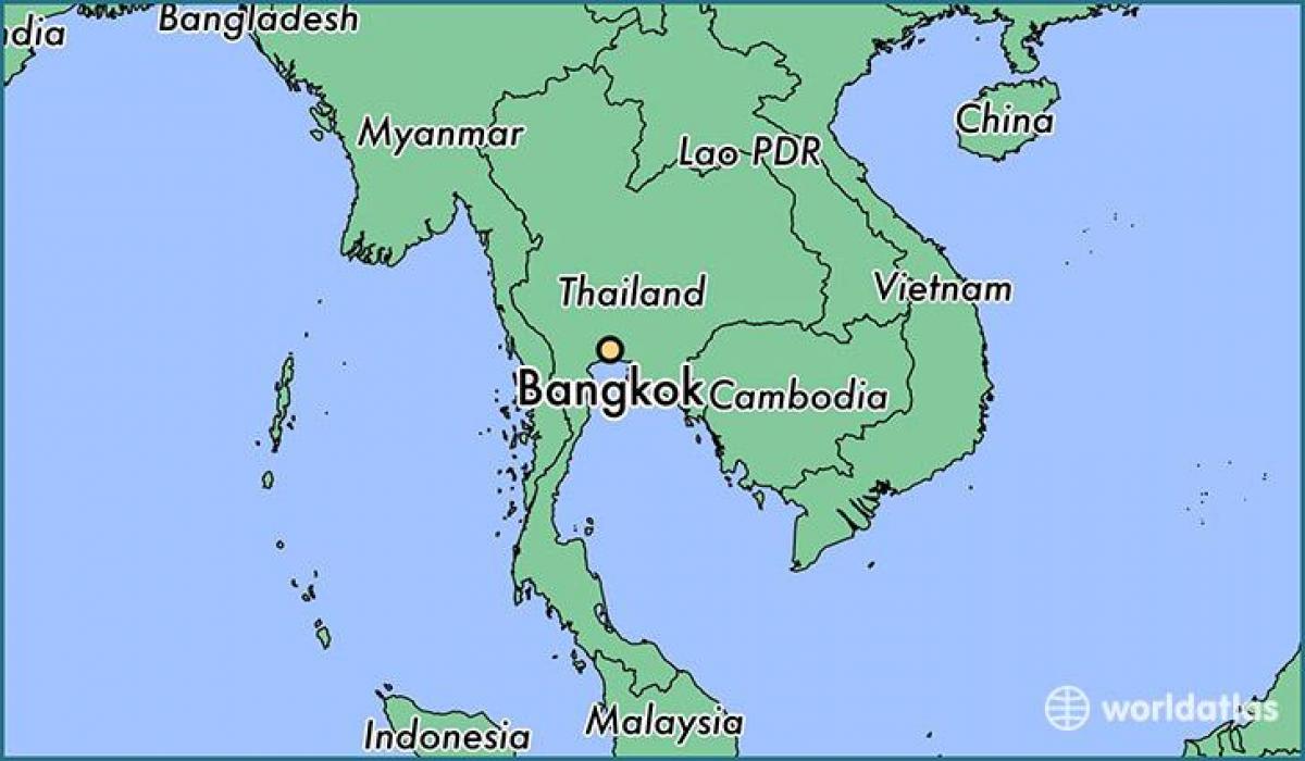 karta över bangkok land