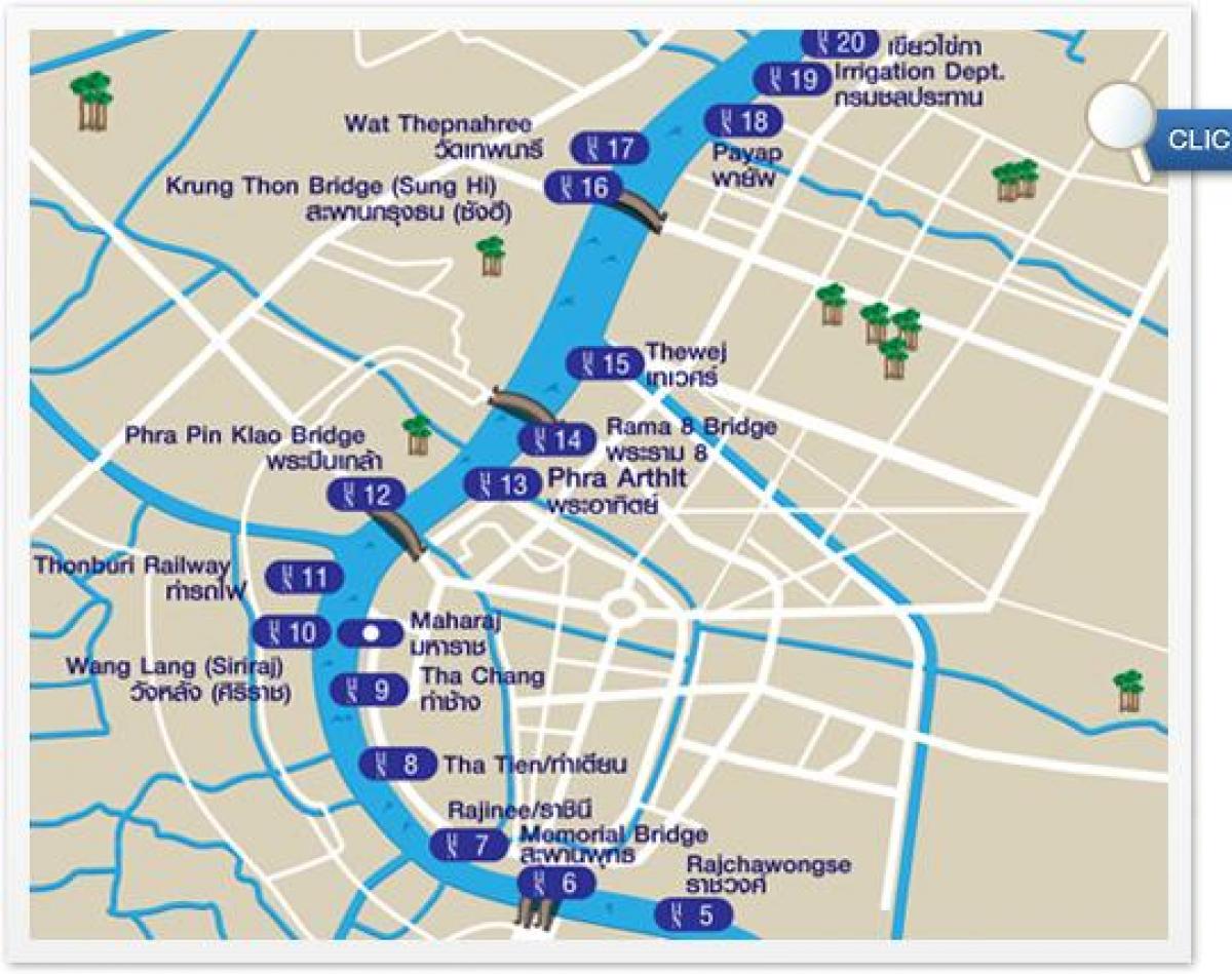 karta över bangkok river transport