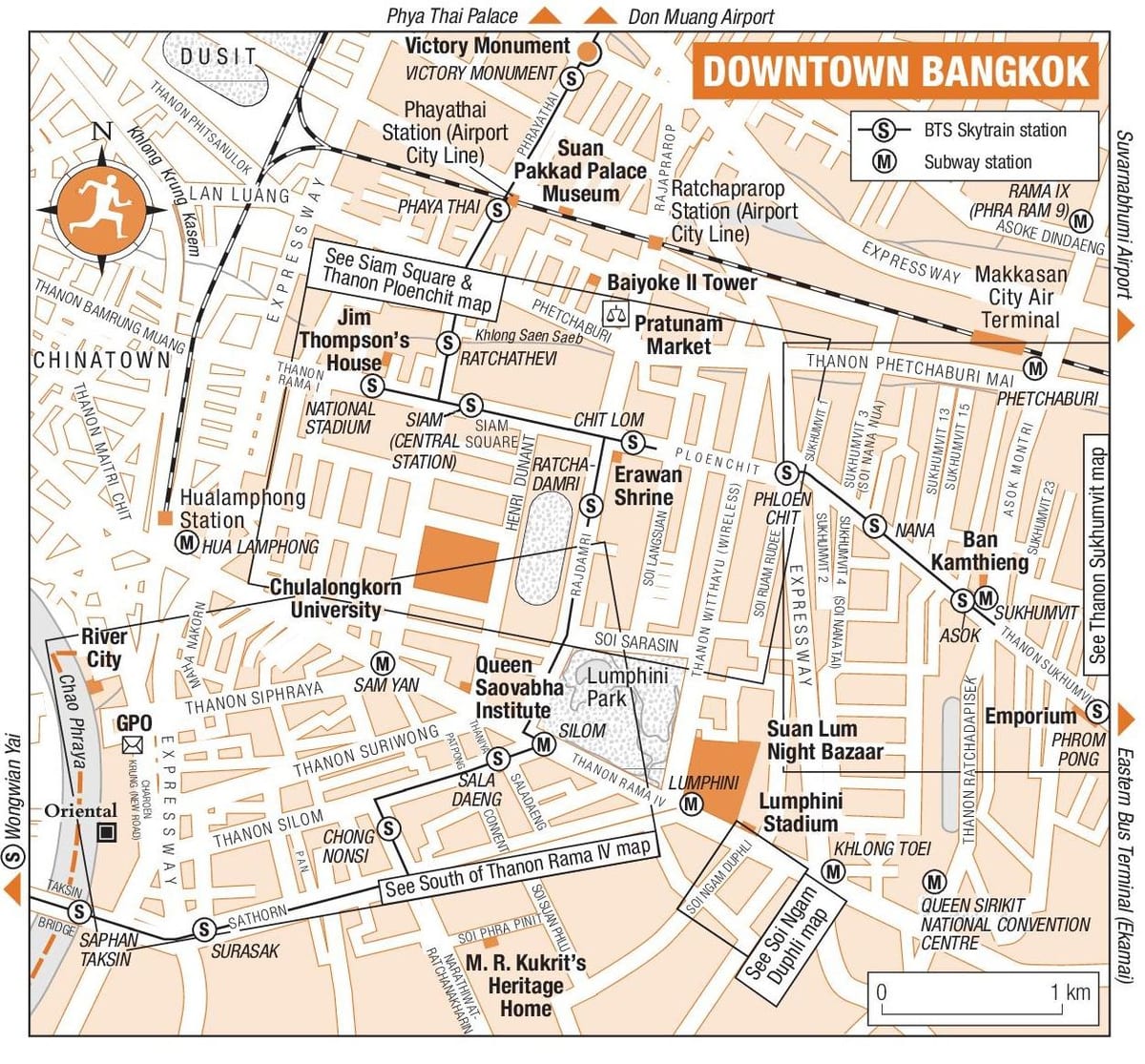 bangkok centrala karta