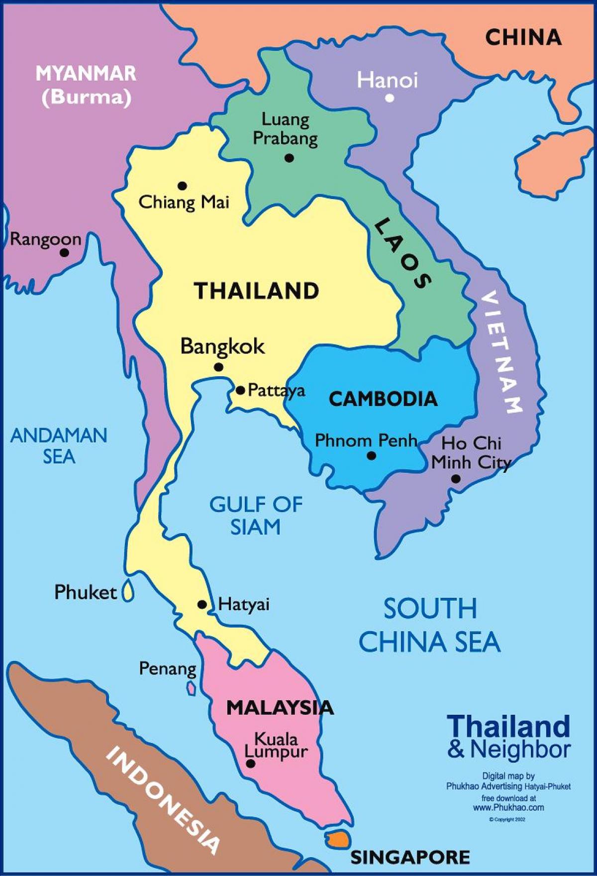 karta över bangkok