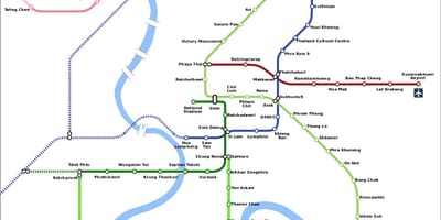 Bts-tågstationen bangkok karta