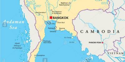 Bangkok på en världskarta