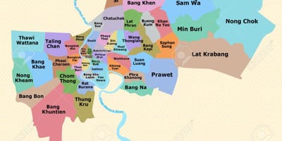 Karta över bangkok
