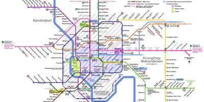 Bangkok tunnelbana karta 2016