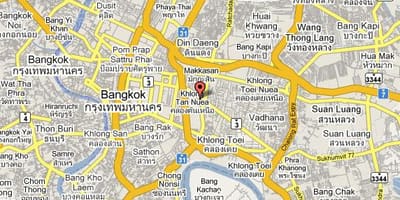Karta över stadsdelen sukhumvit i bangkok