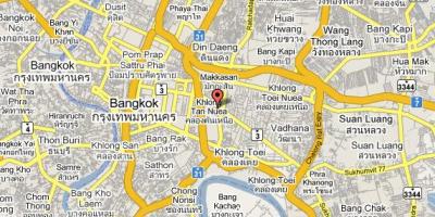 Karta över stadsdelen sukhumvit i bangkok
