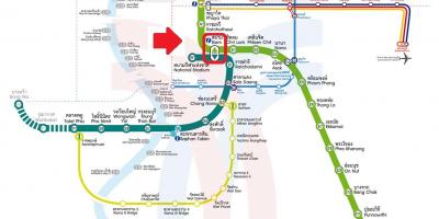 Karta över siam paragon i bangkok