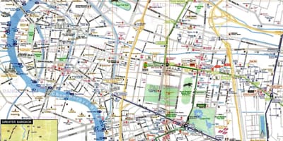 Bangkok turist karta engelska