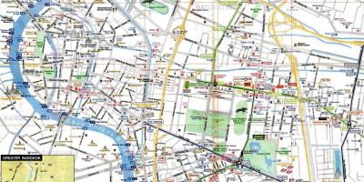 Bangkok turist karta engelska